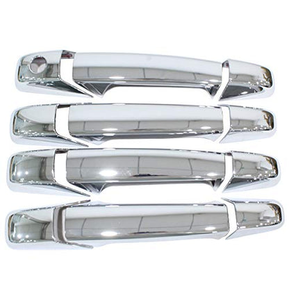 NewYall Pack of 4 Chrome Door Handle and 2 Upper Half Mirror Cover for Chevrolet Avalanche Suburban Tahoe 2007-2013