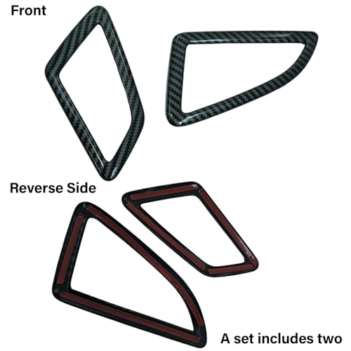 Car Air Outlet Vent Cover Trim Decals Compatible with Honda Civic Accessories 10th Gen 2016 2017 2018 2019 2020 2021 ABS Carbon Fiber Style Interior(2 PCS) - color: Air Outlet Vent Cover