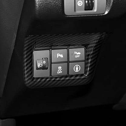 Headlight Control Switch Cover Decals for Honda Civic 2022 2023 2024 2025 11th Gen Accessories ABS Carbon Fiber Interior Stickers - color: Headlight Control Cover