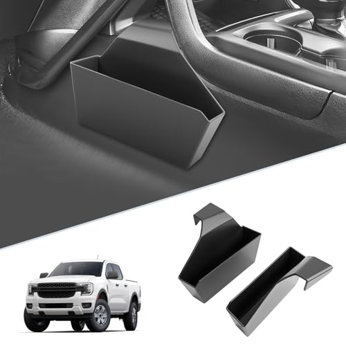 SKTU Upgrade 2PCS for 2024 2025 2026 Ford Ranger Center Console Organizer for 2024-2026 Ford Ranger (XL/XLT/Lariat/Raptor) Central Console Hanging Storage Box Ford Ranger 2024 2025 2026 Accessories - color: 2Pcs for 2024 -2026 Ranger