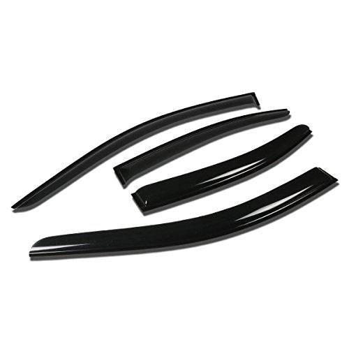 Auto Dynasty Window Visors Compatible with 09-14 Nissan Maxima, 4Pcs Front & Rear Tape-On Window Vent Visor Deflectors Rain Guard, Glossy Dark Smoke - size: 09-14 Nissan Maxima