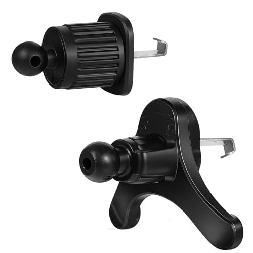 2 Pack Universal Air Vent Clip for Car Phone Mount 0.67in/17mm Diameter Joint Ball Head Base Holder Grip Air Outlet Hook Lock Replacement for Most Car GPS Phone Wireless Charger