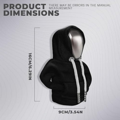 Gear Shift Hoodie, Gear Shift Cover, Fashionable Hoodie Automotive Gear Shift Knob Protector, Car Accessories Mini Sweater Gear Shift Knob Cover for Car Gear Shift Levers (Black-2PCS) - color: Black-2PCS