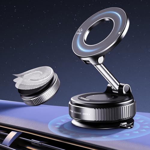 Minson's BestShop Nano Gel Magnetic Car Phone Holder - All-Surface Grip (108lbs Adhesion & 3000gf Magnet), 360° Foldable Mount for iPhone 17-12, Samsung, Android in Car/Gym/Home/Any Dash
