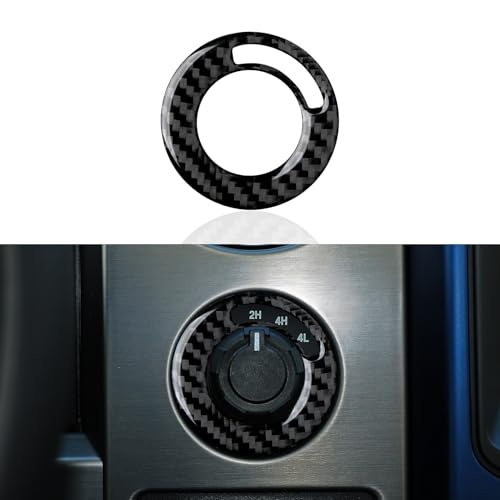 Car Carbon Fiber Center Console Dash Switch Button Cover Trim Interior Accessories for Ford F150 Raptor 2009 2010 2011 2012 2013 2014 Decoration (Style A) - color: Dash Switch Button, a