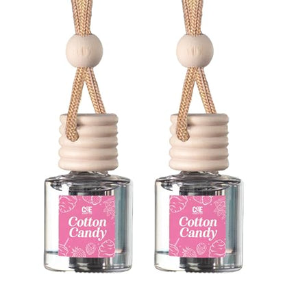 CANDECraftCo Car Air Hanging Fragrance Oil, Car Auto Freshener for Essential Oils, Scents Fragrance Aromatherapy Automobile Diffuser, Long Lasting (Cotton Candy) - size: 34 Fl Oz (Pack of 2)
