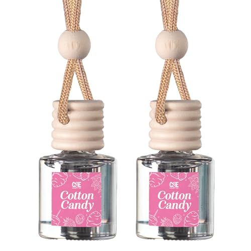 CANDECraftCo Car Air Hanging Fragrance Oil, Car Auto Freshener for Essential Oils, Scents Fragrance Aromatherapy Automobile Diffuser, Long Lasting (Cotton Candy) - size: 34 Fl Oz (Pack of 2)