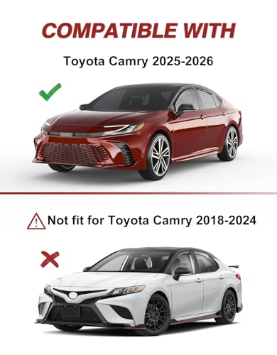 in-Channel Window Rain Guards Fit for Toyota Camry 2025 2026, Extra Durable Window Visors Window Deflectors Vent Visors Vent Shades Car Accessories-4 pcs 2-Q14 - size: Fit for 2025-2026 Toyota Camry
