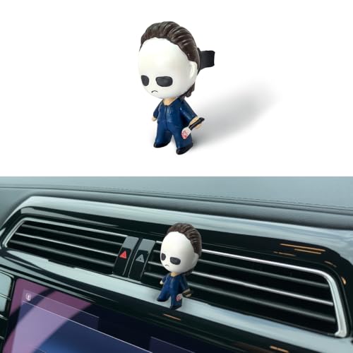 GENANY 3D Resin Horror Movie Killer Character Car Air Freshener Vent Clips, Spooky Car Freshener, Horror Air Freshener, Gothic Gifts for Women and Men, Cool Spring Gifts For Horror Fans - style: 05. Killer Character