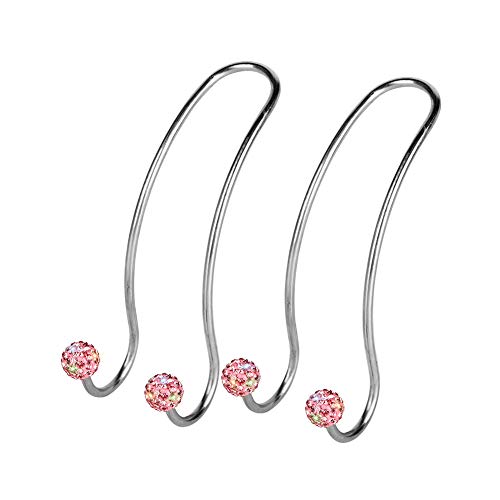 SAVORI Auto Hooks Bling Car Hangers Organizer Seat Headrest Hooks Strong and Durable Backseat Hanger Storage Universal for SUV Truck Vehicle 2 Pack (Pink) - color: Pink