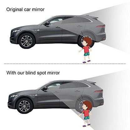 POMFW Blind Spot Mirror, 2 inch Rearview Convex Side Mirrors for Cars SUV Truck Van Stick on 3M Adhesive, Rear View HD Glass Frameless Sway Rotate adjustable Wide Angle 2PCS (Rhombus) - style: Rhombus