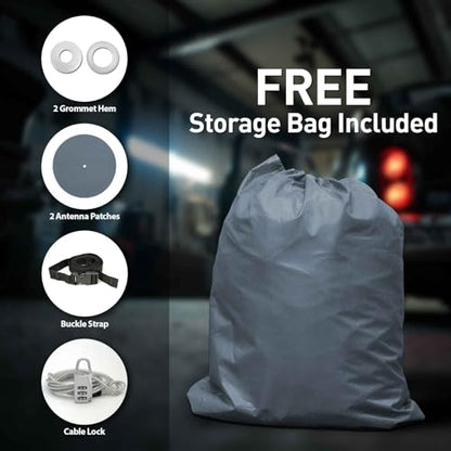 Ultimum Lite Truck Car Cover for 1992-2000 Chevrolet Chevy C/K Pickup Truck Crew Cab 6.5 ft Bed with Zipper Breathable All Weather Protection Scratch, Dust, Sun, Snow, Rain Protection Indoor Outdoor - color: Gray