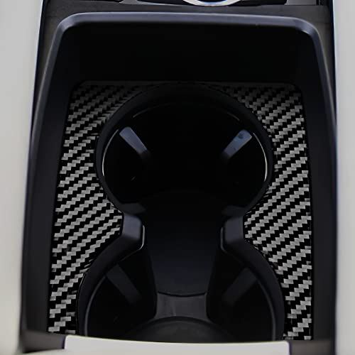 AIRSPEED for Mazda 6 2016-2017.5 with Automatic Transmission, Carbon Fiber Center Console Front Cup Holder Frame Cover Interior Trim - color: Front Cup Holder