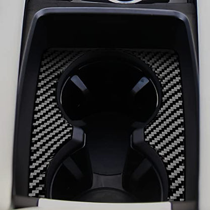 AIRSPEED for Mazda 6 2016-2017.5 with Automatic Transmission, Carbon Fiber Center Console Front Cup Holder Frame Cover Interior Trim - color: Front Cup Holder