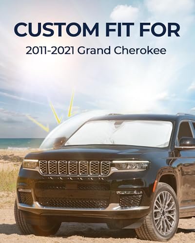 for Jeep Grand Cherokee 2011-2021 Car Window Shades, 8pcs Privacy Sun Shade Set for Front Windshield Side and Rear Windows, Full Window Covers Keeps Vehicle Cool for Camping Napping - size: fit for Jeep Grand Cherokee 2011-2021