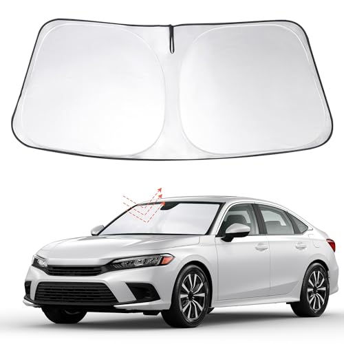 Windshield Sun Shade Custom Fit 2022 2023 2024 2025 2026 Honda Civic 11th Gen Accessories Foldable Sunshade Sun Blocker Front Window Shades Covers Keep Car Cooler - size: For Honda Civic 11th Gen 2022-2026