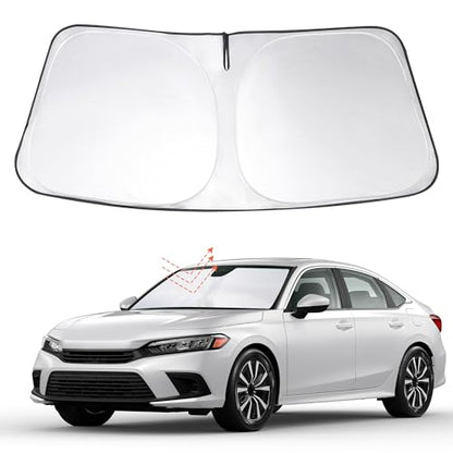 Windshield Sun Shade Custom Fit 2022 2023 2024 2025 2026 Honda Civic 11th Gen Accessories Foldable Sunshade Sun Blocker Front Window Shades Covers Keep Car Cooler - size: For Honda Civic 11th Gen 2022-2026