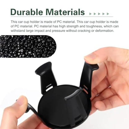2PCS Car Cup Holder Insert, Upgraded Adaptive Clamping Arm Auto Cup Holder Expander, Adjustable Anti-Shake Car Drink Holder Insert, Anti-Slip Self-Adhesive Bottle Locking Expander Accessory