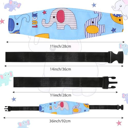 HESTYA 2 Pcs Carseat Head Support Toddler, Stroller Seat Headrest for Sleeping Traveling, Neck Relief Headband Strap for Kids Children Toddler Infant(Elephant) - color: Elephant