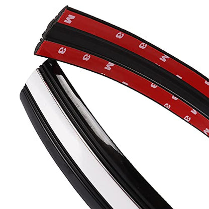 18FT Automotive Chrome Trim Molding Heavy Duty Car Side Molding UV Protected Scratch-Proof for RV Truck Motor Bumper Door Window Self Adhesive, 1-11/16" Wide