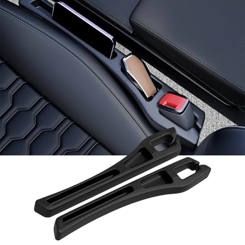 Car Seat Gap Filler Set of 2, Car Organizers and Storage, Car Accessories Fit Sedan SUV Truck, Black - color: Black, size: 1.3 Inch Car Seat Gap Filler
