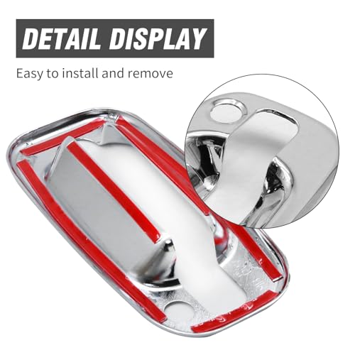 Anxingo 2 Pcs Chrome Door Handle Covers, Replacement for Chevrolet Tahoe/Silverado/Suburban 00-06, Replacement for GMC Sierra 96-06 / Yukon 00-06, with Passenger Keyhole