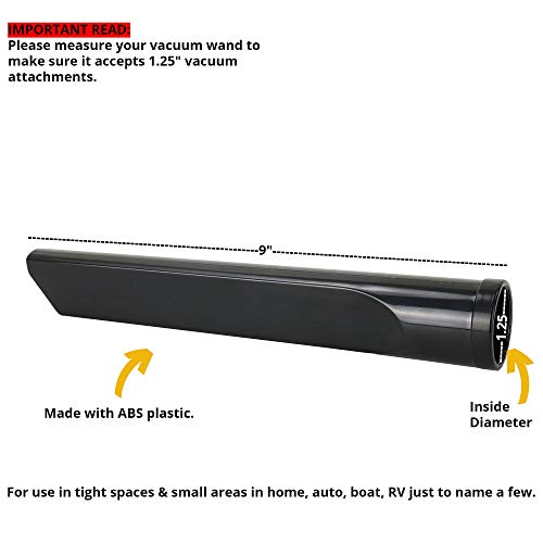 Attachments for 1.25" Vacuum Cleaner – Dust Brush, Crevice, Upholstery Tool & 2 Adapter - fits 1.5" & 1.375" Compatible with Kirby, Shark, Hoover, Oreck, Bissell, Eureka, Rainbow - color: 4-Pack