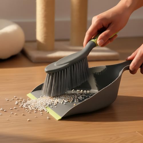 WDDBHSKN Dust pan Broom Dustpan Brush - Dust Pans with Brush, Dustpan and Brush Set, Handheld Broom and Dustpan Set are Used to Clean Kitchens, Floors, Tables, and Animal Cages. - size: 1 Count (Pack of 1)