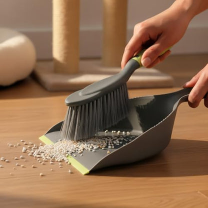 WDDBHSKN Dust pan Broom Dustpan Brush - Dust Pans with Brush, Dustpan and Brush Set, Handheld Broom and Dustpan Set are Used to Clean Kitchens, Floors, Tables, and Animal Cages. - size: 1 Count (Pack of 1)