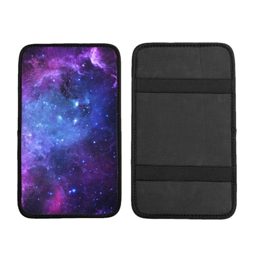 Galaxy Auto Center Console Cover Universal Car Armrest Pad Waterproof Women Men Automotive Interior Accessories for Most Vehicle SUV - color: Galaxy