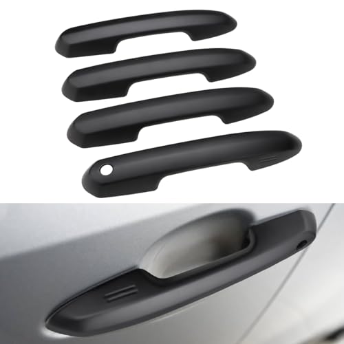 Upgraded Snap-on Door Handle Cover Compatible for 2019-2024 2025 Toyota Rav4 Accessories for Highlander 2020-2024 2025 No Adhesive Black Handle Protectors Matte Black - color: Matte Black