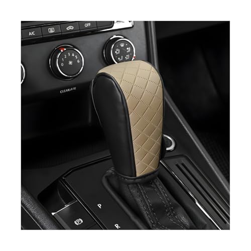 Car Gear Shift Cover, Diamond Embroidery Design Anti-Slip Vehicle Shifter Lever Protector, Automotive Shift Knob Handle Decoration, Universal for SUV Automobile Truck (Black Yellow) - color: Black Yellow