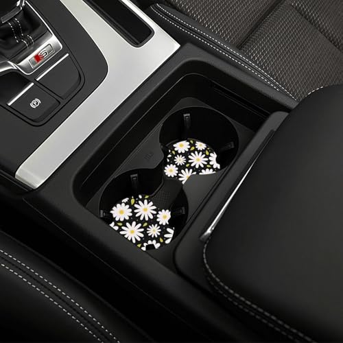 Beautiful Daisy Steering Wheel Cover Cute Daisy Steering Wheel Cover Floral Breathable Universal for 15 Inch Anti-Slip Car with 2 Pieces Car Coasters Suitable for Men Women Daisys - color: Beautiful Daisy