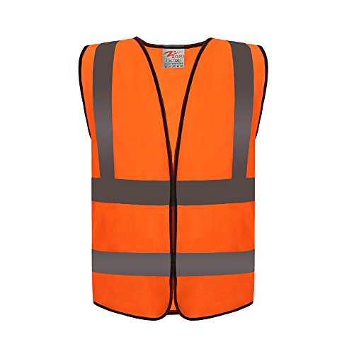 zojo High Visibility Reflective Vests,Adjustable Size,Lightweight Mesh Fabric, Wholesale Safety Vest for Outdoor Works - color: 1pc-orange