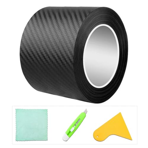 Carbon Fiber Vinyl Wrap for Cars Door Protector Edge Guards 0.5mm Thick 33ft Length Multi Width Options Universal Fit Hood Trunk Dashboard Motorcycle More (2.7In x 33Ft) - size: 2.7In x 33Ft (0.5mm)