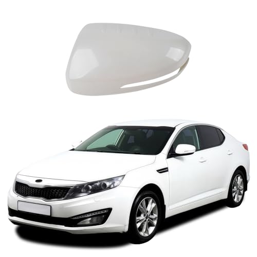 Glossy White Side Mirror Cover Caps Replacement for 2011-2015 Kia Optima K5, Directly Replace Style, Not Sticker Style - color: Glossy White, size: Right Side