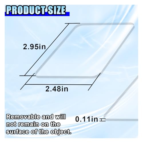 Car Dashboard Anti-Slip Mat, 2.95" x 2.48" Transparent Traceless Auto Dash Sticky Gel Pad, Washable & Reusable Double-Sided Gripping Pad for Vehicle, Office, Home (10PCS) - size: 10PCS