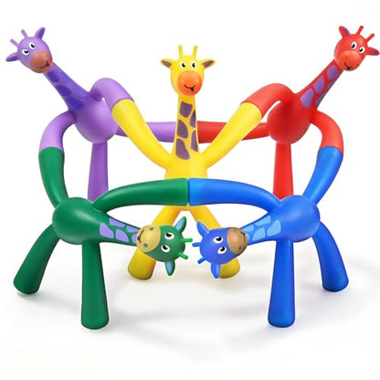 Magnetic Travel Toys for Toddlers Kids, Fidget Toys Airplane Car Travel Activities Essential, Road Trip Sensory Toys, Fridge Magnets Toys for 3 4 5 6 7 8 Year Old - Giraffe Style - style: Giraffe