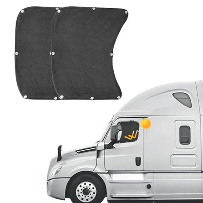 Side Window Sun Shade for Semi Truck, 22×24 inch Large Car Window Shades for Freightliner Volvo VNL International Trucks - Semi Truck Accessories, Easy Install, Interior UV Protection