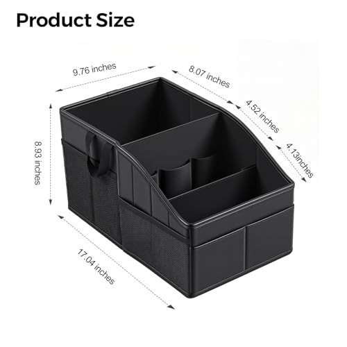 WHHMK Car Storage, Sturdy Leather Car Backseat Organizers, Support Up to 33 LB of Weight Automotive Front Seat Organizer, Floor Organizer and Storage Used for SUV Truck Toy Snack Water Bottle Holder
