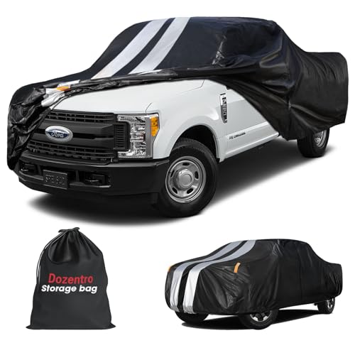 F-100 Truck Cover Custom Fit 1953-1966 Regular Cab Short Bed(6.5') with Door Zipper, 10 Layers Outdoor Heavy Pickup Truck Cover Waterproof All Weather, Wind Dust Sun Protector. - size: F-100 1953-1966 Regular Cab SB(6.5')+Towel+Bag