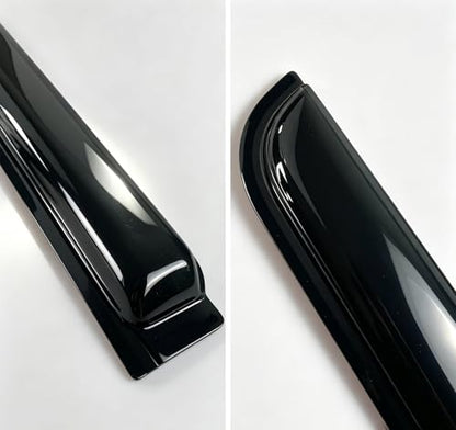 Tape On Wind Deflector Compatible with 07-18 Jeep Wrangler JK 2 Door Sun Rain Guards Window Vent Visors 92328 - size: Medium