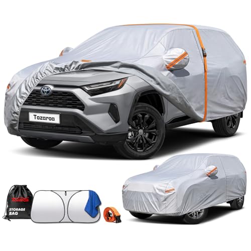 Car Cover Waterproof All-Weather,Heavy-Duty Outdoor Full Exterior Automobiles SUV(Length 182-190 inch) with Windshield Sun Shade Universal Fit Toyota RAV4,CRV,Model Y,Q5,Equinox,Rogue etc - size: Fit SUV Jeep 182-190 inch(YL)