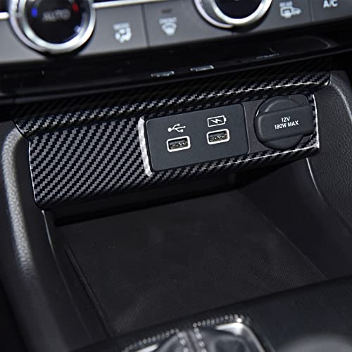 Car Cigarette Lighter Cover Decals for 2022 2023 2024 2025 Honda Civic 11th Gen Accessories ABS Carbon Fiber Stickers - color: Cigarette Lighter Panel