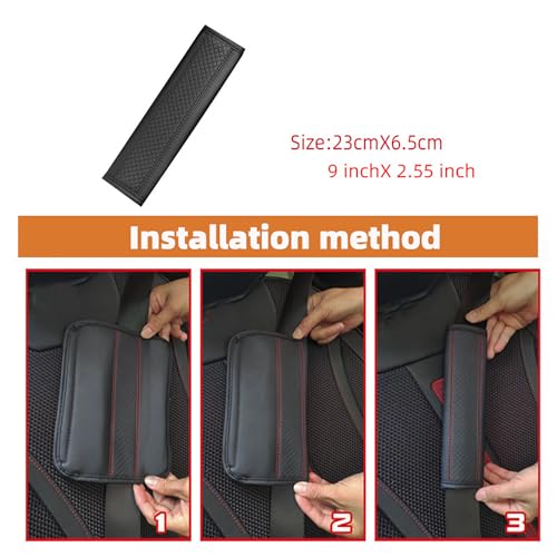 2PCS Car Seat Belt Cover, Soft Shoulder Strap Covers Harness Pads, Safety Leather Seatbelt Comfort Driving Cushion Protect Your Shoulder and Neck Universal for Car, SUV,Truck (Black) - color: Black