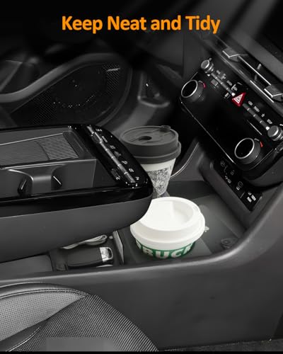 CDEFG Under Center Console Cup Holder Storage Box for 2025 2026 Hyundai Tucson NX4 Accessories, Tucson Center Console Organizer Tray Only for Electronic Gear (Not for Manual/Automatic Gearbox)
