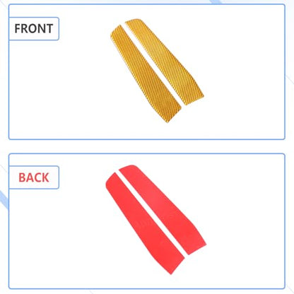 Aunginsy Rear Glass Side Anti-Scratch Cover Trim Compatible with Ford Maverick 2022-2025, Carbon Fiber Pickup Truck Rear Bucket Slot Side Anti-Scratch Cover Protective Pad Sticker Exterior Accessories - color: Yellow