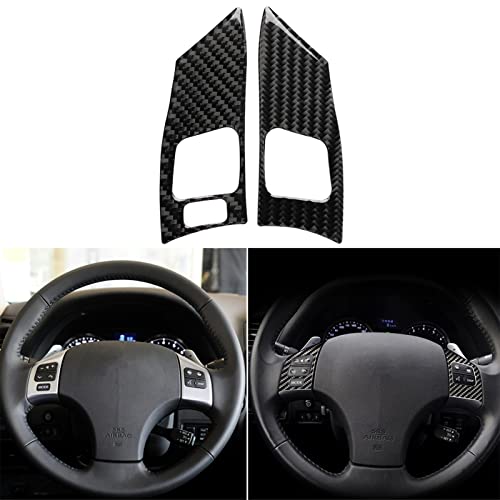 NVCNX Real Premium Carbon Fiber for Lexus IS250 is 250 IS350 2006-2013 2007 2008 2009 2010 2011 2012 / IS250C IS350C 2010-2015 Accessories Car Dashboard Button Frame Cover Interior Trim Sticker 2PCs - color: Steering Wheel Button Frame - A