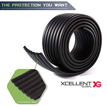 Car Door Dent Protector Removable Soft Cushion Magnetic Car Door Guard Strip for Garage Parking 2 Meter - Black AT007