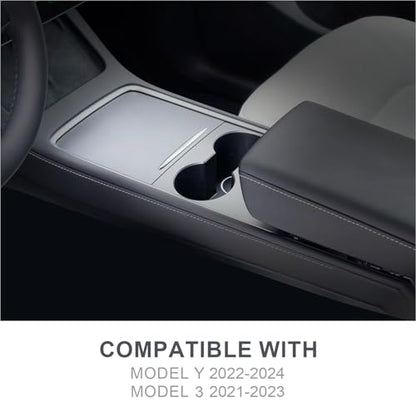 JVMA Center Console Organizer for Tesla Model Y 2024 2023 2022 2021 and Model 3 2021-2023 Accessories with Backlight Transparent Smooth Slide 3 Carbon Edition Upgrade - size: Model y '21-'24 & Model 3 '21-'23